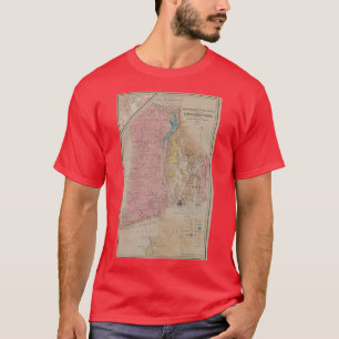 Geologische kaart 1840 van het  eiland Rhode T-shirt