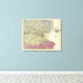 Geologische kaart Dublin Canvas Afdruk (Insitu (Houten vloer))