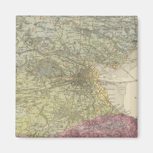 Geologische kaart Dublin Magneet (Voorkant)