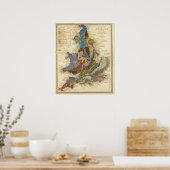 Geologische kaart, Engeland, Wales Poster (Keuken)