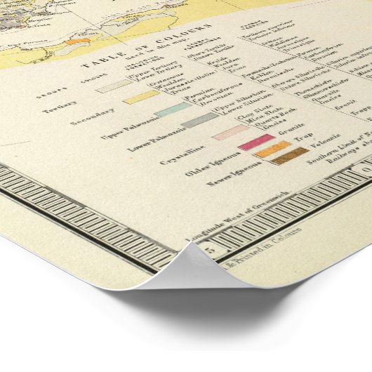 Geologische kaart Europa Poster (Hoek)