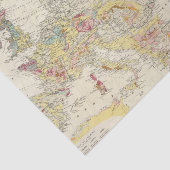 Geologische kaart Europa Tissuepapier (Detail)