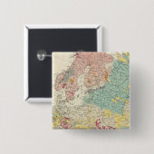 Geologische kaart Europa Vierkante Button 5,1 Cm (Voorkant /achterkant)