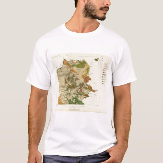 Geologische kaart San Francisco T-shirt (Voorkant)