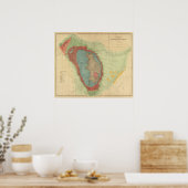 Geologische kaart van de Black Hills van Dakota Poster (Keuken)