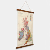  Geologische kaart van de Britse eilanden (1912) Hangend Wandkleed (Gebogen)