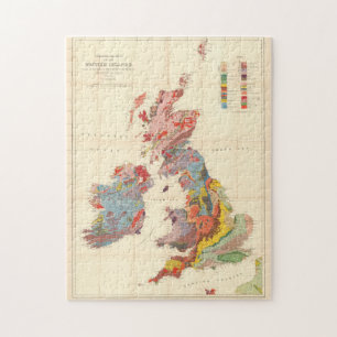 Geologische kaart van de Britse eilanden (1912) Legpuzzel