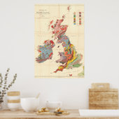 Geologische kaart van de Britse eilanden (1912) Poster (Keuken)