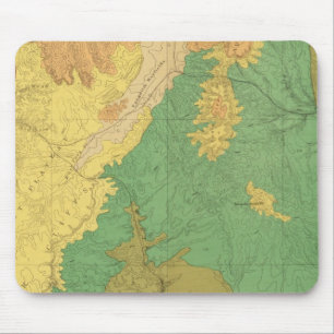 Geologische kaart van de mesozoïsche terrassen muismat