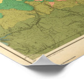 Geologische kaart van de mesozoïsche terrassen poster (Hoek)