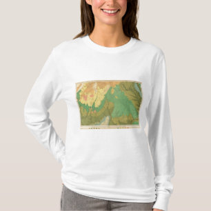 Geologische kaart van de mesozoïsche terrassen t-shirt