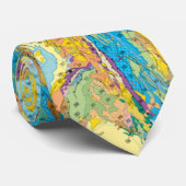 Geologische kaart van de Noord-Zuid-Amerikaanse St Stropdas (Opgerold)