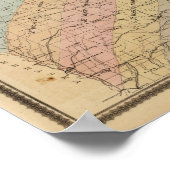 Geologische kaart van de staat Iowa Poster (Hoek)