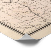  Geologische kaart van de staat New York (1870) Poster (Hoek)