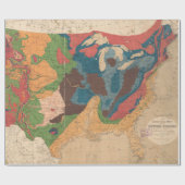  Geologische kaart van de Verenigde Staten (1872) Cadeaupapier (Vlak)