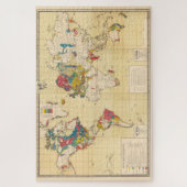  geologische kaart van de wereld (1875) legpuzzel (Verticaal)