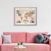 Geologische kaart van de wereld canvas afdruk (Insitu (Woonkamer))
