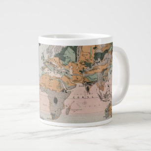 Geologische kaart van de wereld grote koffiekop