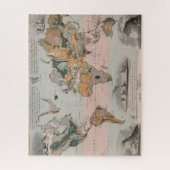Geologische kaart van de wereld legpuzzel (Verticaal)