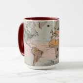 Geologische kaart van de wereld mok (Voorkant links)