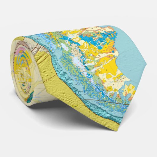 Geologische kaart van de Zuid-Amerikaanse Stropdas (Opgerold)