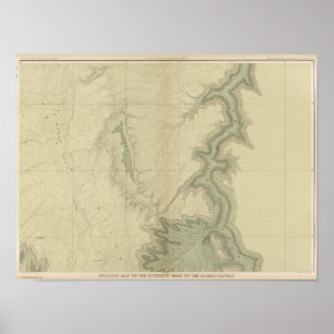Geologische kaart van de zuidelijke 3 poster