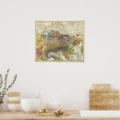 Geologische kaart van Duitsland Poster (Keuken)