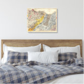 Geologische kaart van Edinburgh Canvas Afdruk (Insitu (Slaapkamer))