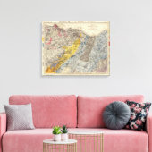 Geologische kaart van Edinburgh Canvas Afdruk (Insitu (Woonkamer))