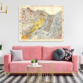 Geologische kaart van Edinburgh Canvas Afdruk (Insitu (Woonkamer))