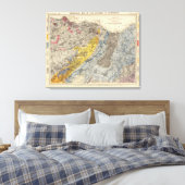 Geologische kaart van Edinburgh Canvas Afdruk (Insitu (Slaapkamer))