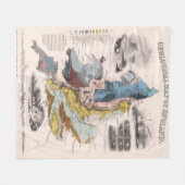 Geologische kaart van Engeland Fleece Deken (Voorkant (Horizontaal))