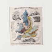 Geologische kaart van Engeland Wandkleed (Voorkant)