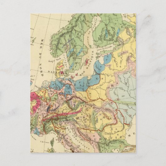Geologische kaart van Europa (Voorkant)