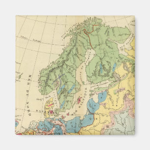 Geologische kaart van Europa Magneet