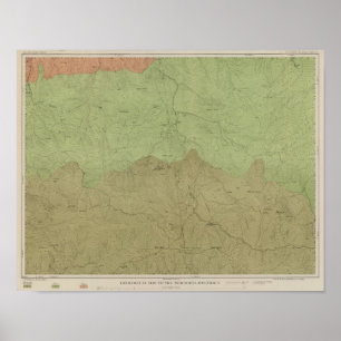 Geologische kaart van het district New Idria Poster