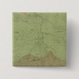Geologische kaart van het district New Idria Vierkante Button 5,1 Cm