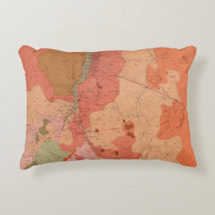 Geologische kaart van het district Washoe Decoratief Kussen