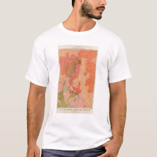 Geologische kaart van het district Washoe T-shirt