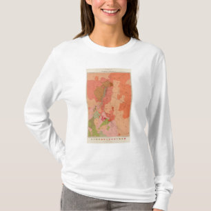 Geologische kaart van het district Washoe T-shirt