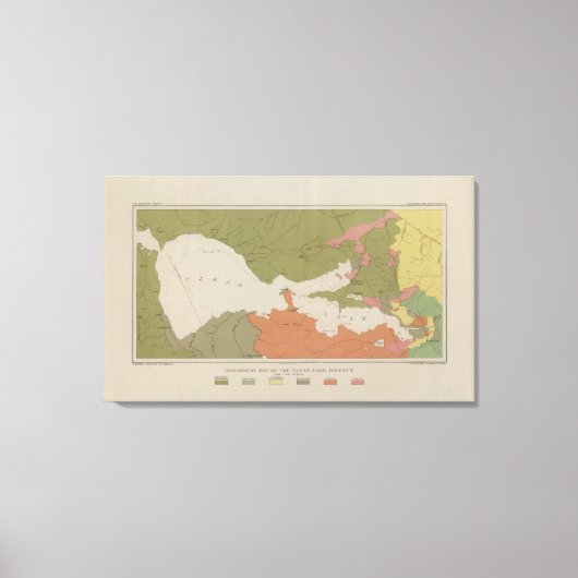 Geologische kaart van het Duidelijke District van Canvas Afdruk (Voorkant)