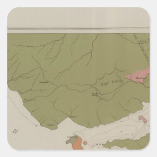 Geologische kaart van het Duidelijke District van Vierkante Sticker