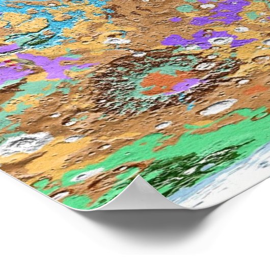 Geologische kaart van het Mars-Poster Poster (Hoek)