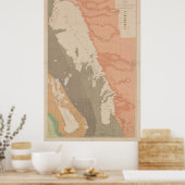 Geologische kaart van het  meer van Winnipeg (1899 Poster (Keuken)