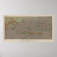 Geologische kaart van het New Almaden Mining Distr