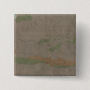 Geologische kaart van het New Almaden Mining Distr Vierkante Button 5,1 Cm