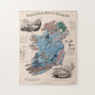 Geologische Kaart van Ierland (1850) Legpuzzel