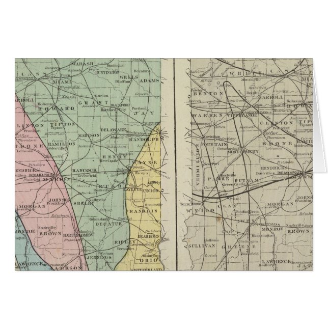 Geologische kaart van Indiana (Voorkant Horizontaal)