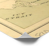  Geologische kaart van Juneau Alaska (1912) Poster (Hoek)