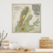  Geologische kaart van Libanon (1842) Poster (Keuken)